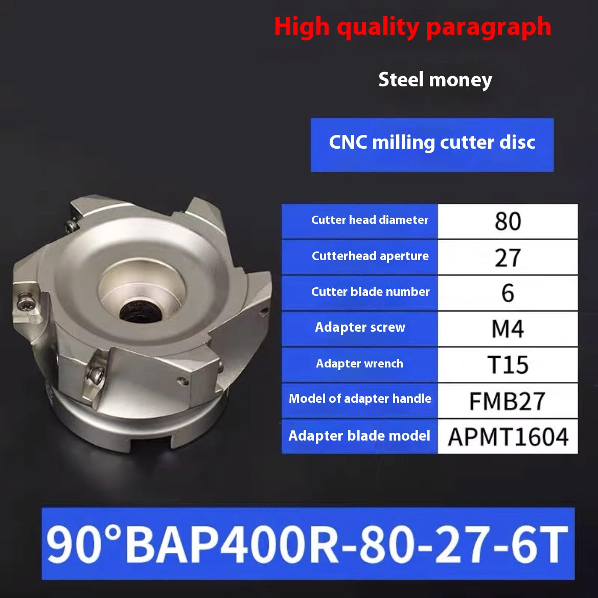 2075-CNC 90 degree right-angle BAP300R/400R milling cutter head machining center 1604 cutter head non-standard 45 60 65 Shandong Denso Pricision Tools Co.,Ltd.